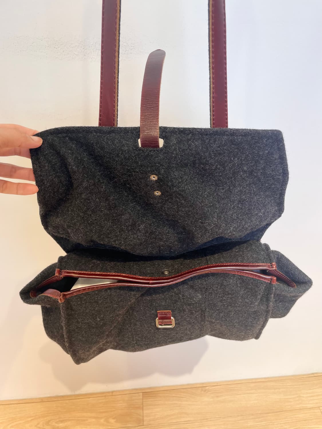 90’s 요지야마모토 y’s wool felt messenger bag 상품이미지4