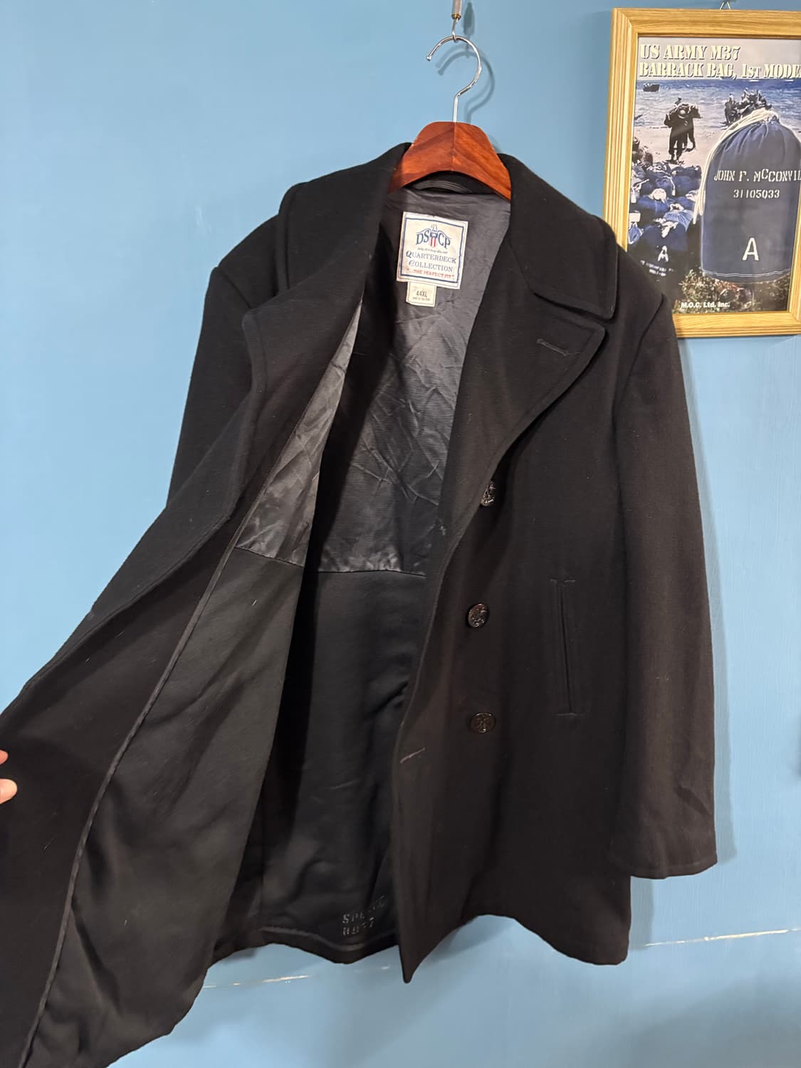 90's USN 6 Button Pea overcoat. 상품이미지8