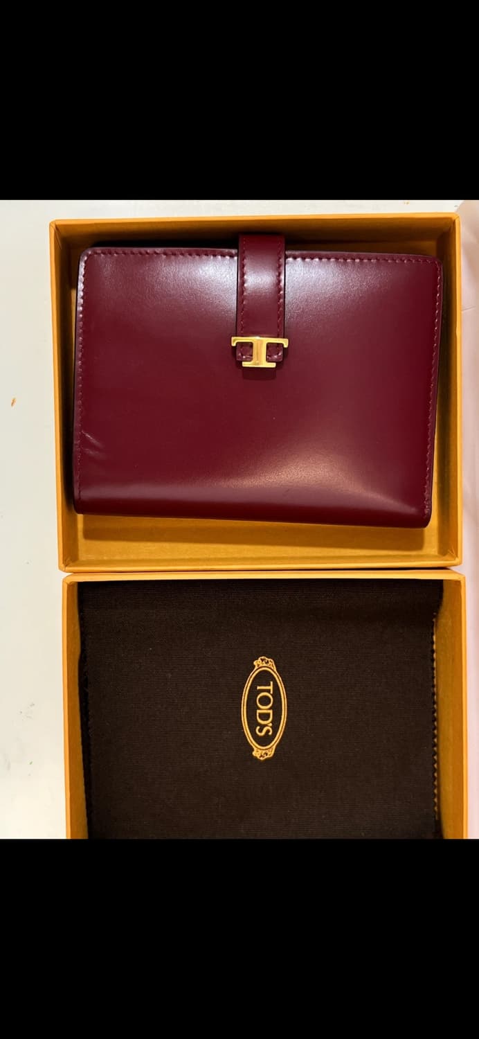 정품 새상품 토즈 반지갑 버건디 급처 상품이미지1