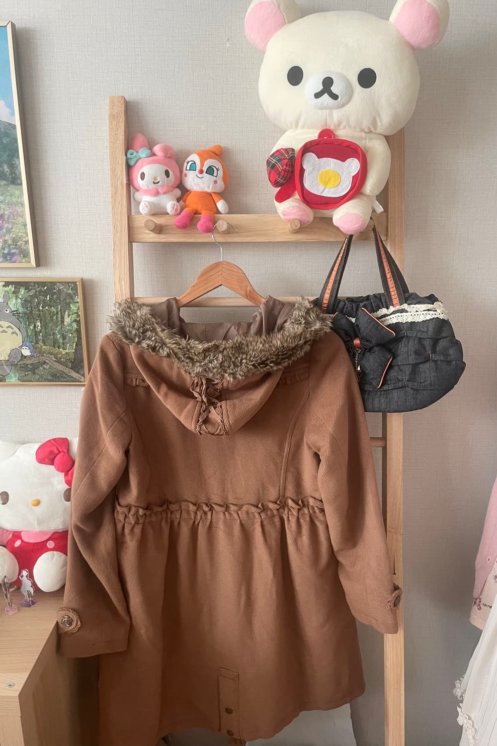 모리걸 빈티지 엑시즈팜 axes femme 퍼 후드 코트 🧡🤎🎀 상품이미지2