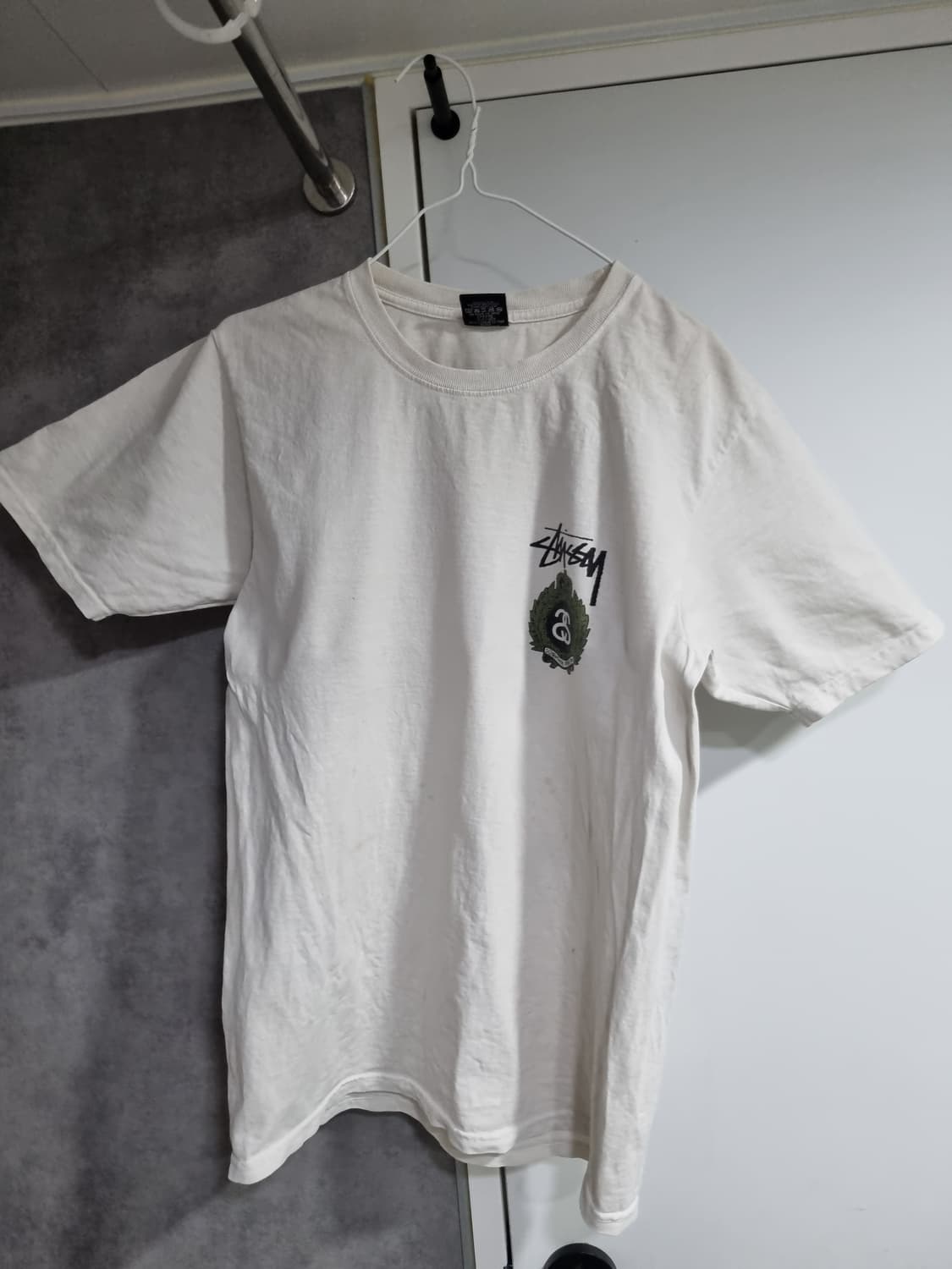 스투시 크라운 피그먼트 다이드 반팔 티셔츠 내츄럴 M 상품이미지1