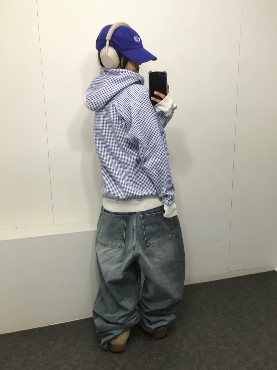 Stussy Check Pattern Hood Zip-Up 상품이미지4