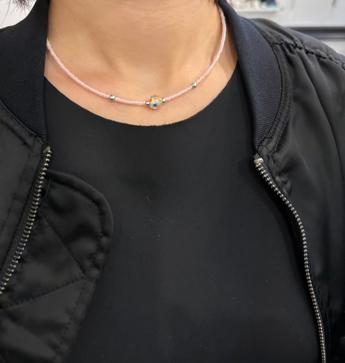 Pink beads necklace   상품이미지5