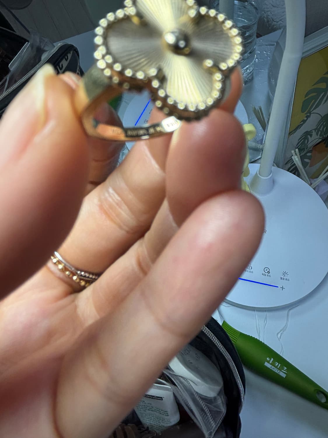 14k 반클리프 목걸이+팔찌+반지 세트 상품이미지3