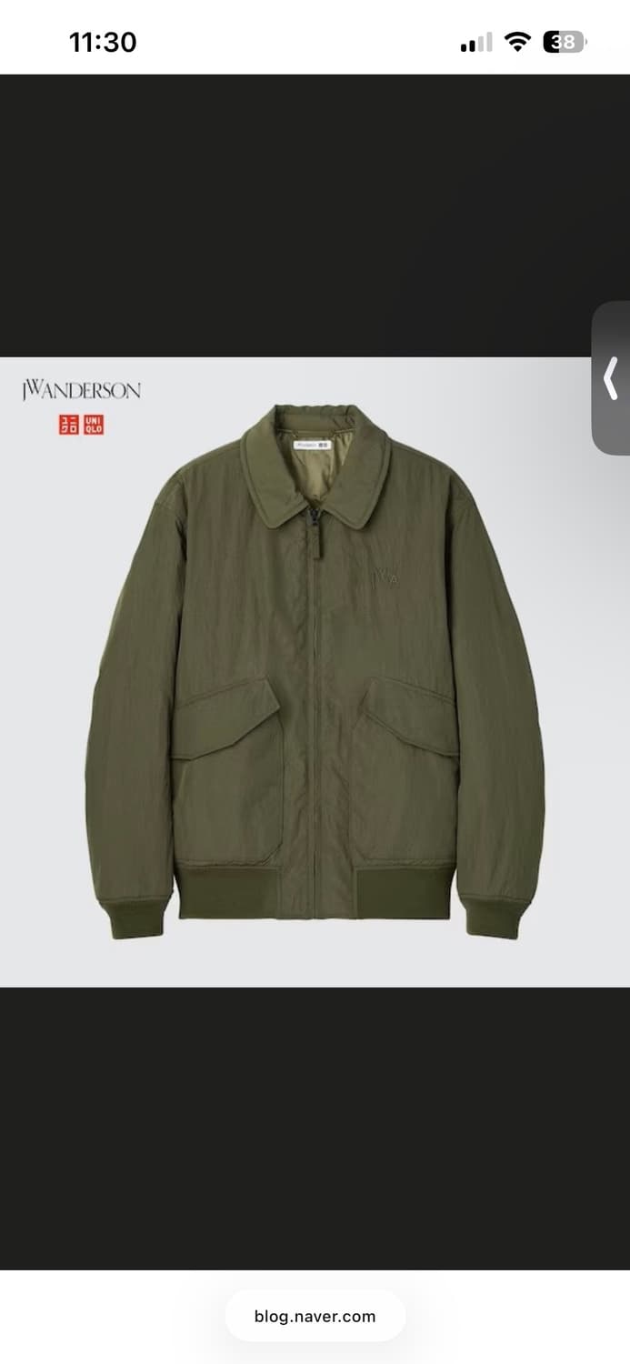 유니클로 jwa 패디드 숏 블루종 상품이미지5