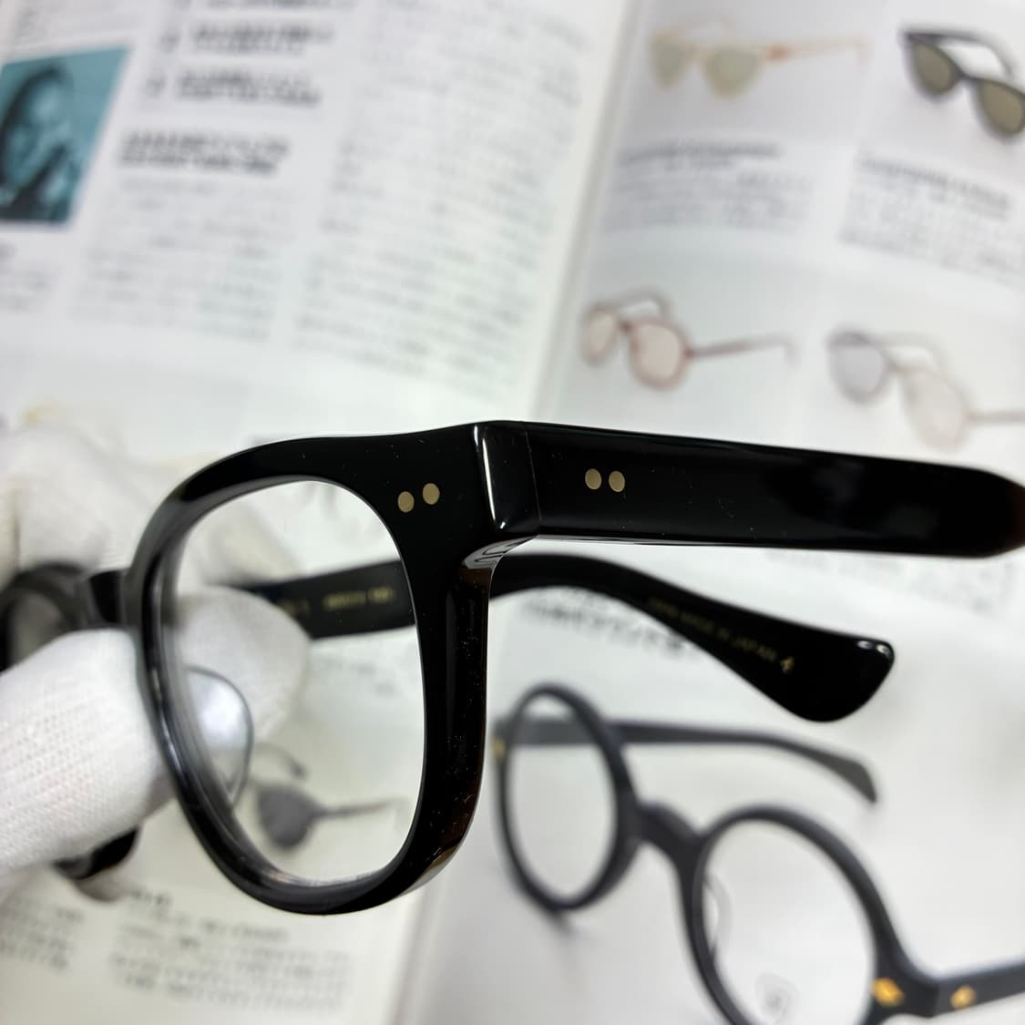 角矢甚治郎作 카도야 진지로 사쿠 셀룰로이드 일본 장인 안경 상품이미지3