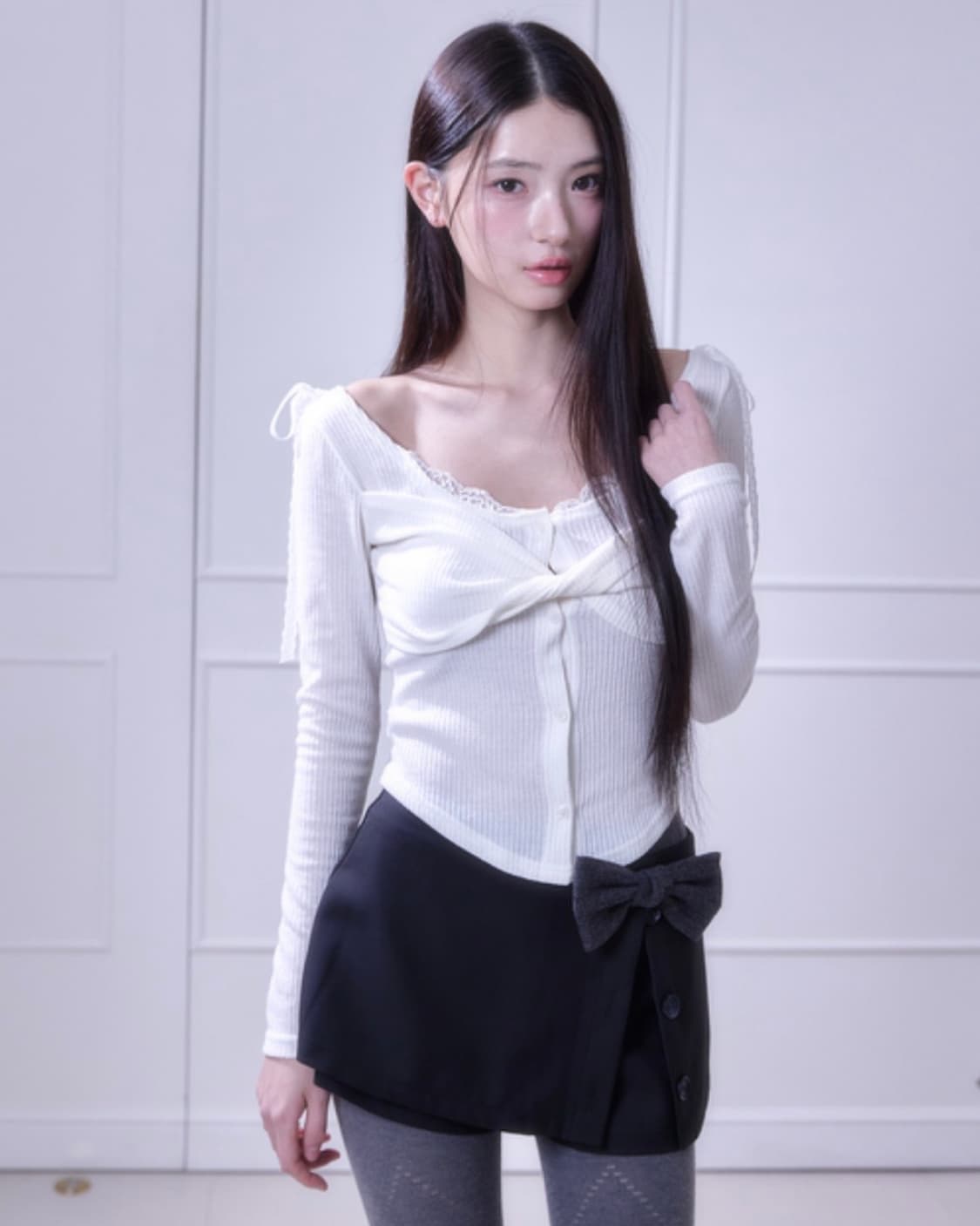 민네 minnne |  리본 탑 상품이미지2