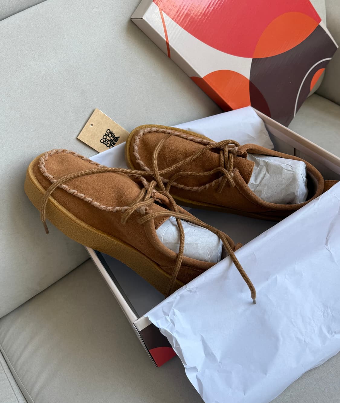 컬러스오브캘리포니아 몰리05 스웨이드 모카신 탄 (새상품) 상품이미지1