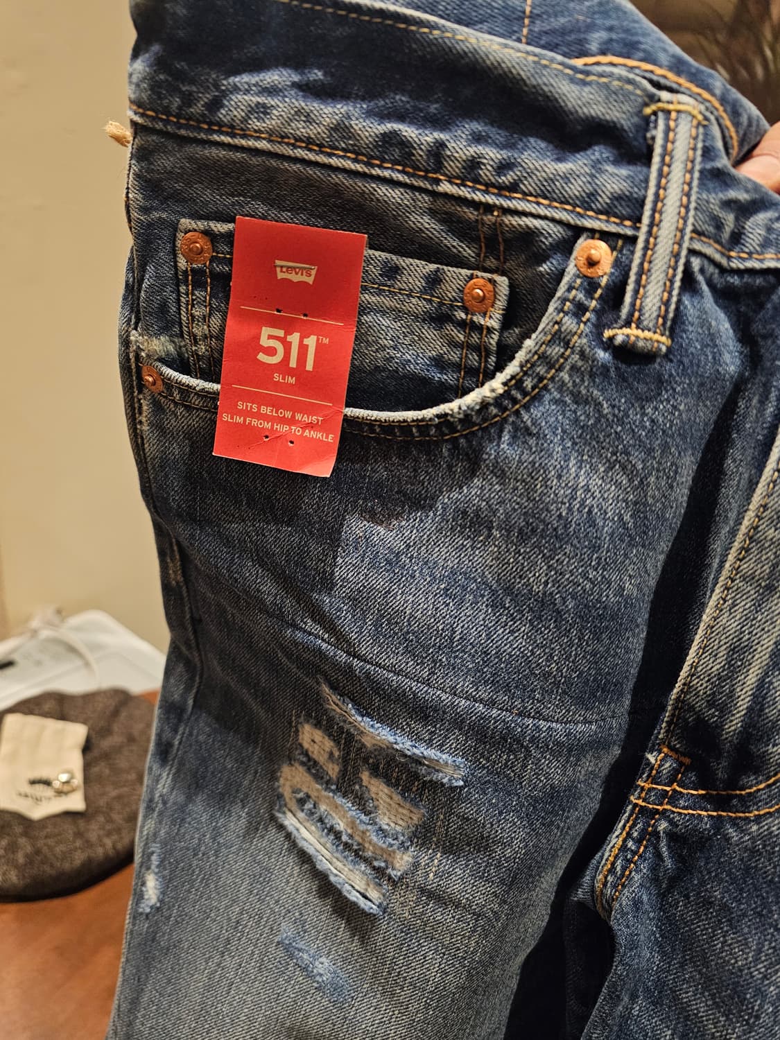 리바이스511 슬림스트레이트핏 디스진 34x32 상품이미지3