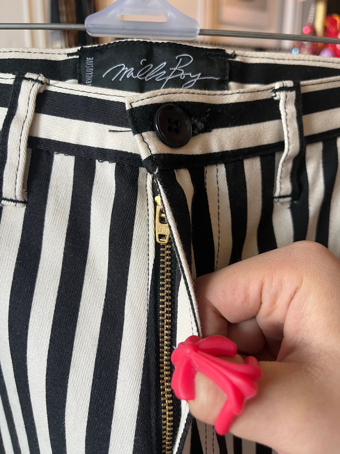 90s MILKBOY Stripe Studed Cotton Pants 상품이미지7