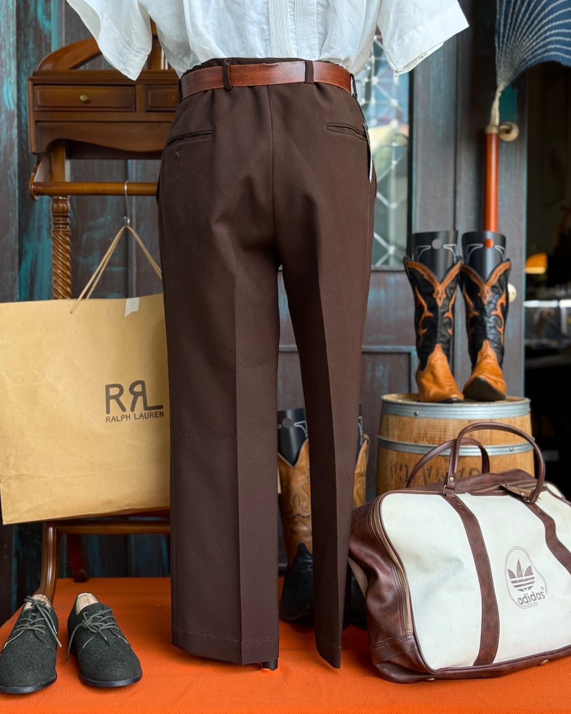 90's 빈티지 울 블랜드 트라우저 36 상품이미지10