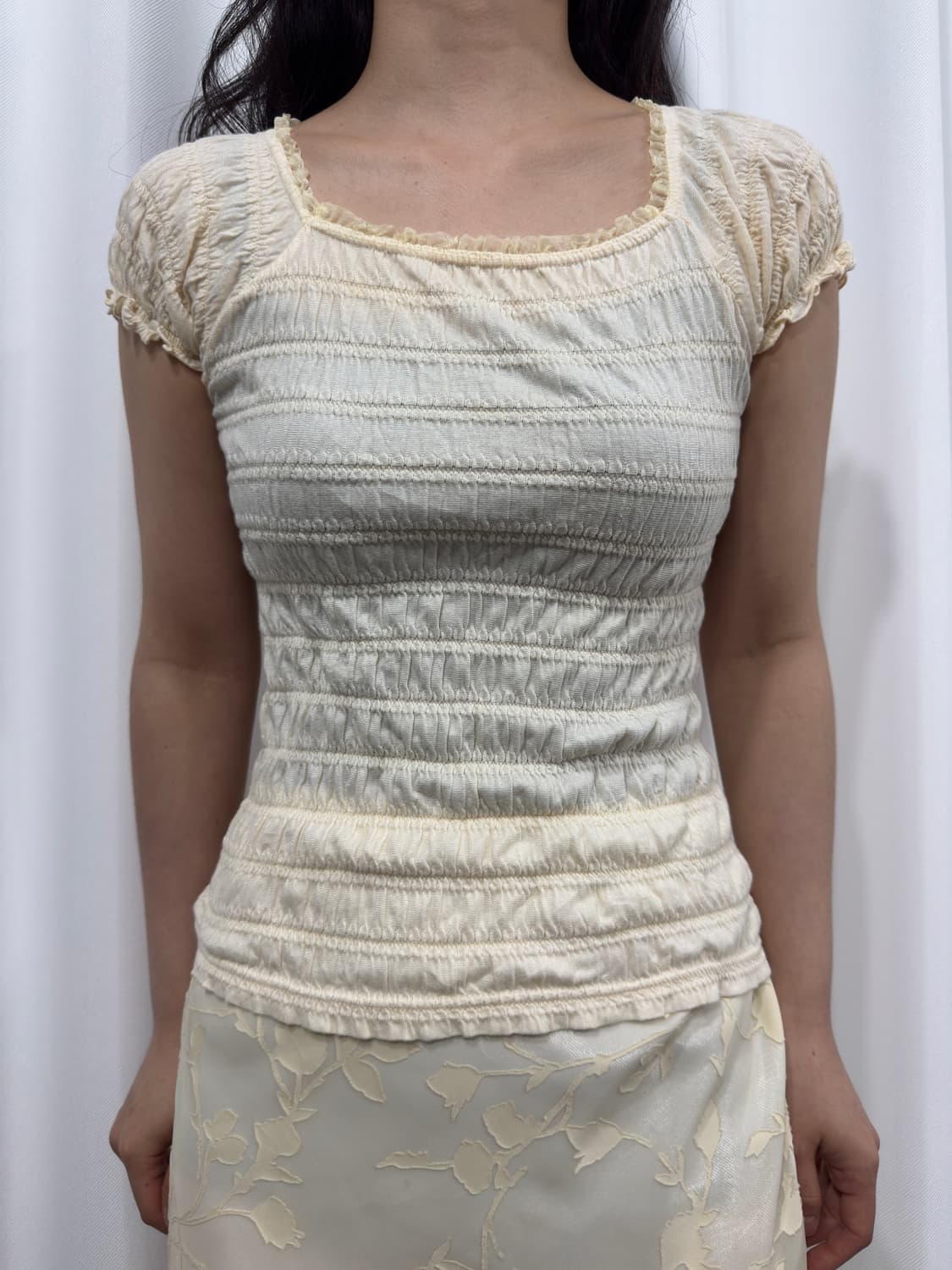 lace design slim top 상품이미지1