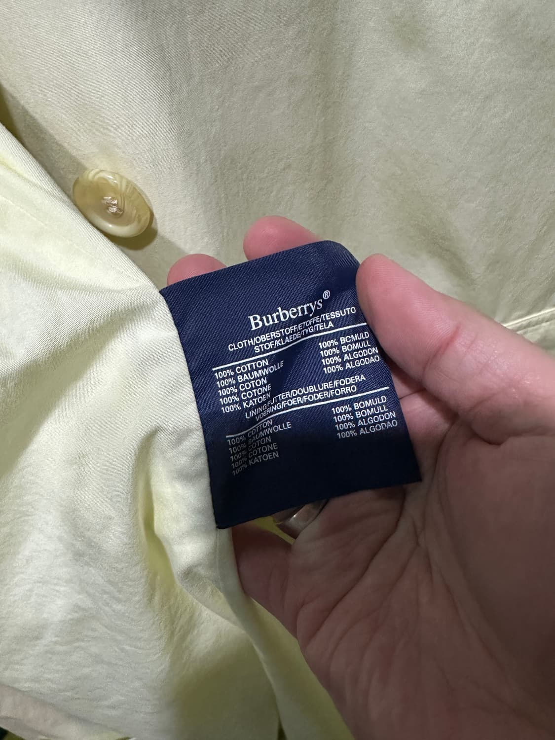 버버리 트렌치코트 연노랑 상품이미지6