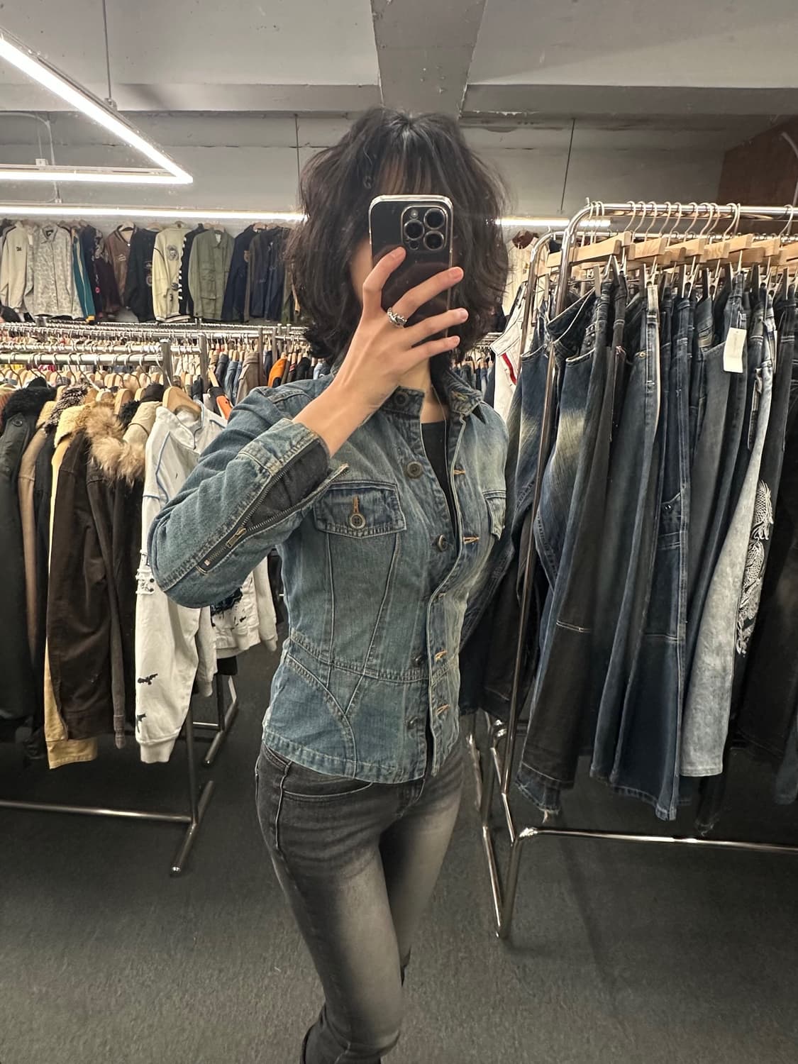 XS)THE LIMITED 빈티지 여성 데님자켓 상품이미지2