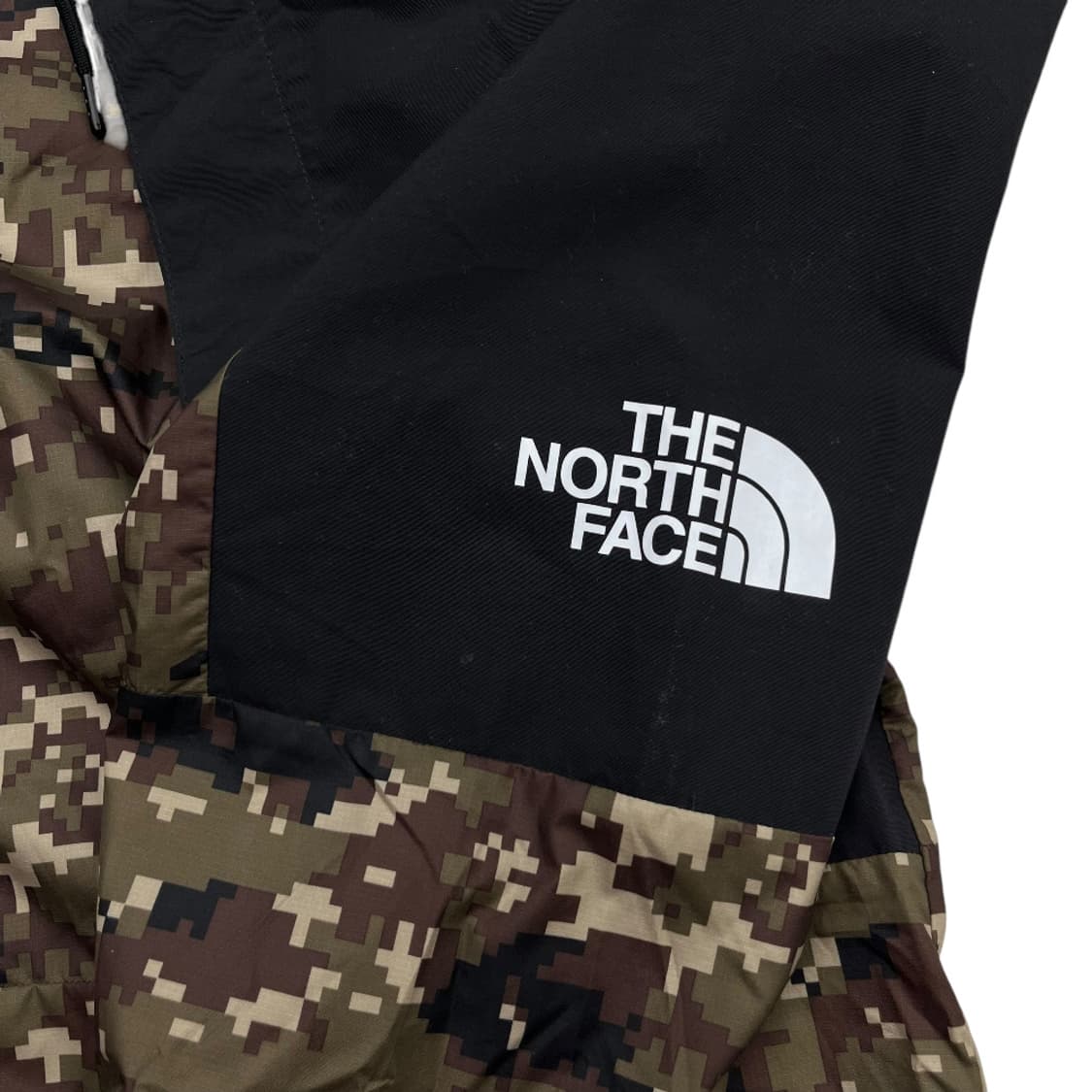 노스페이스 블랙 배색 카모 후드 바람막이 L 상품이미지5