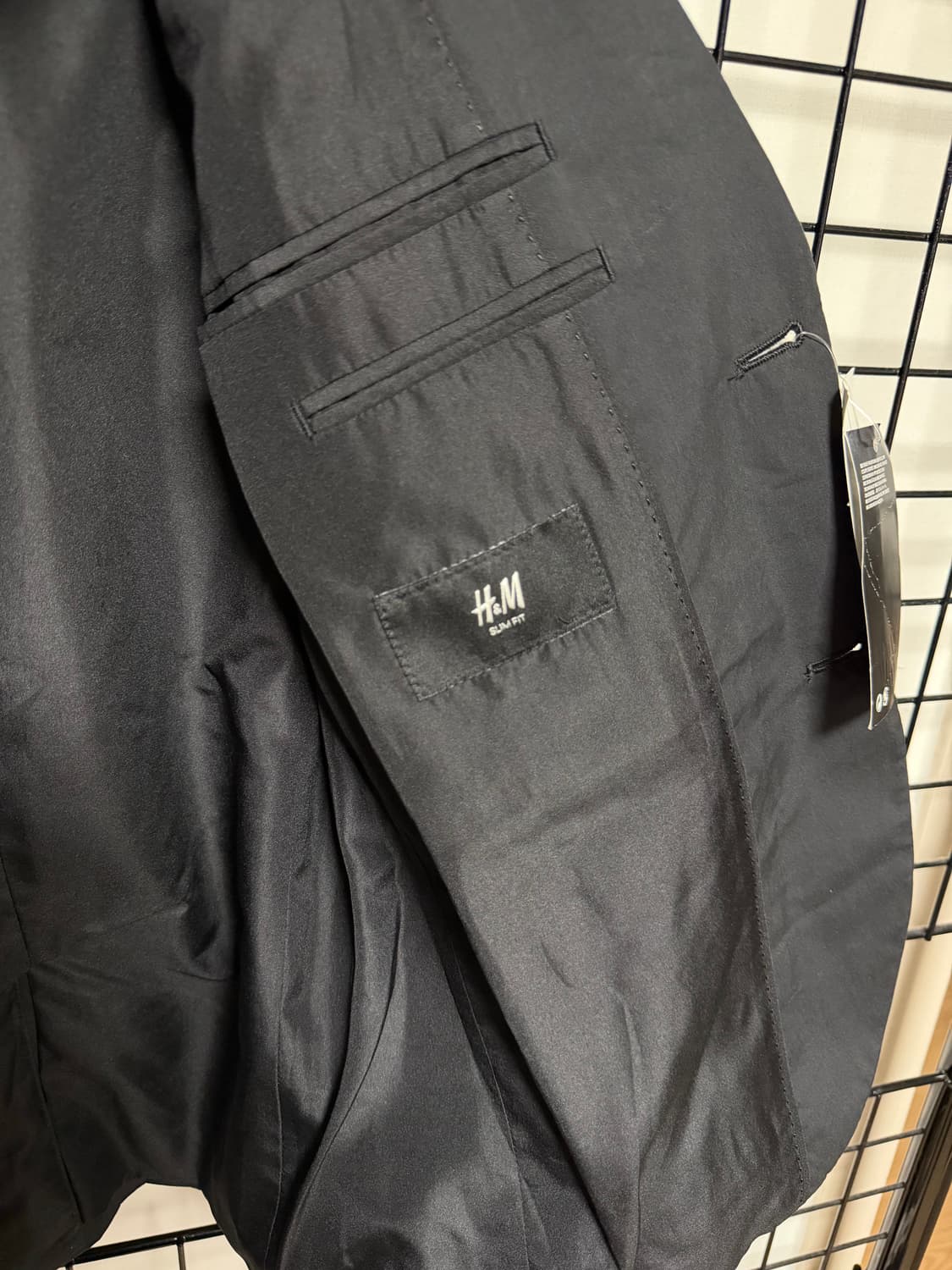 H&M 남성 슬림핏 블랙 자켓 48 상품이미지7