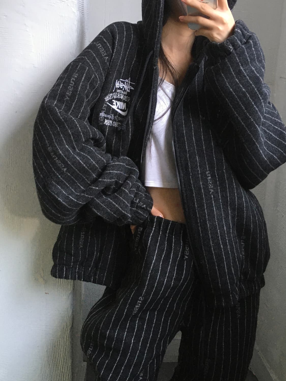 Nike x Stussy 나이키 x 스투시 NRG 스트라이프 울 후드자켓 상품이미지1