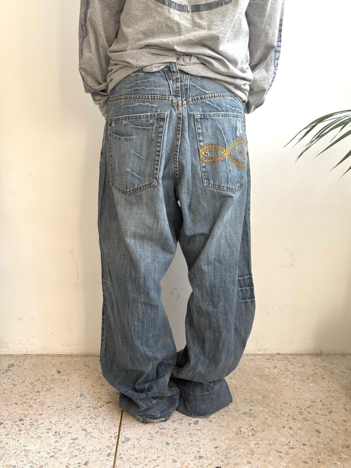 90s’빈티지 자수 힙합팬츠 상품이미지4
