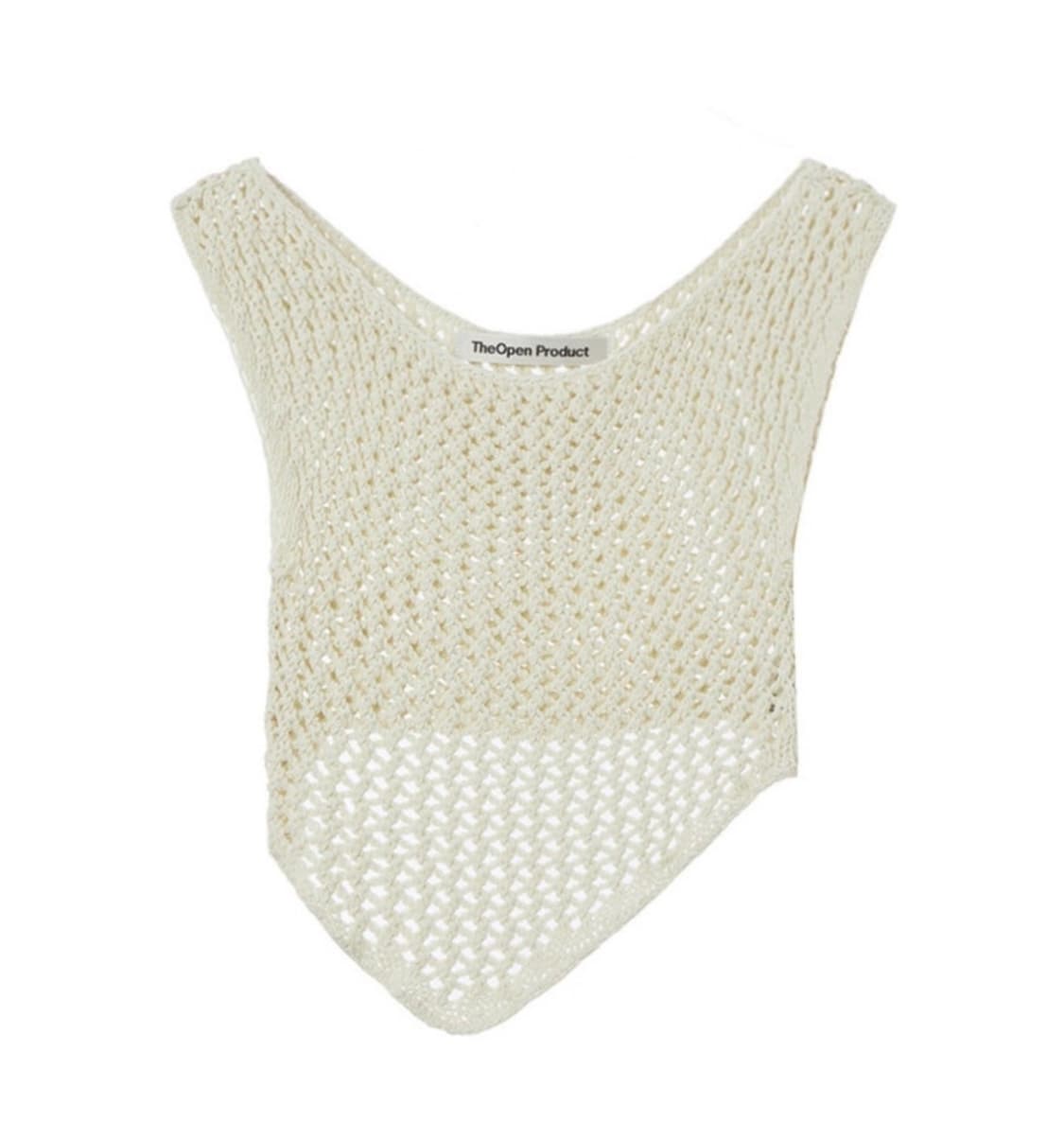 오픈와이와이 (더오픈프로덕트) 크로쉐 탑 니트 (ivory) 상품이미지2