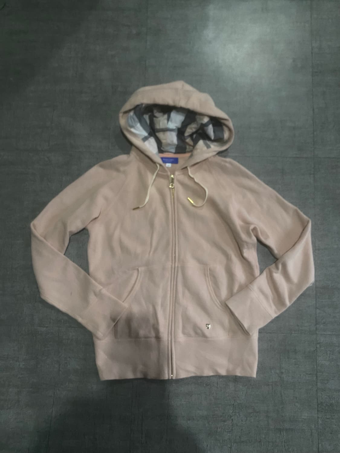 Burberry 버버리 핀터깔y2k 체크패턴 후드집업 인디핑크 상품이미지1