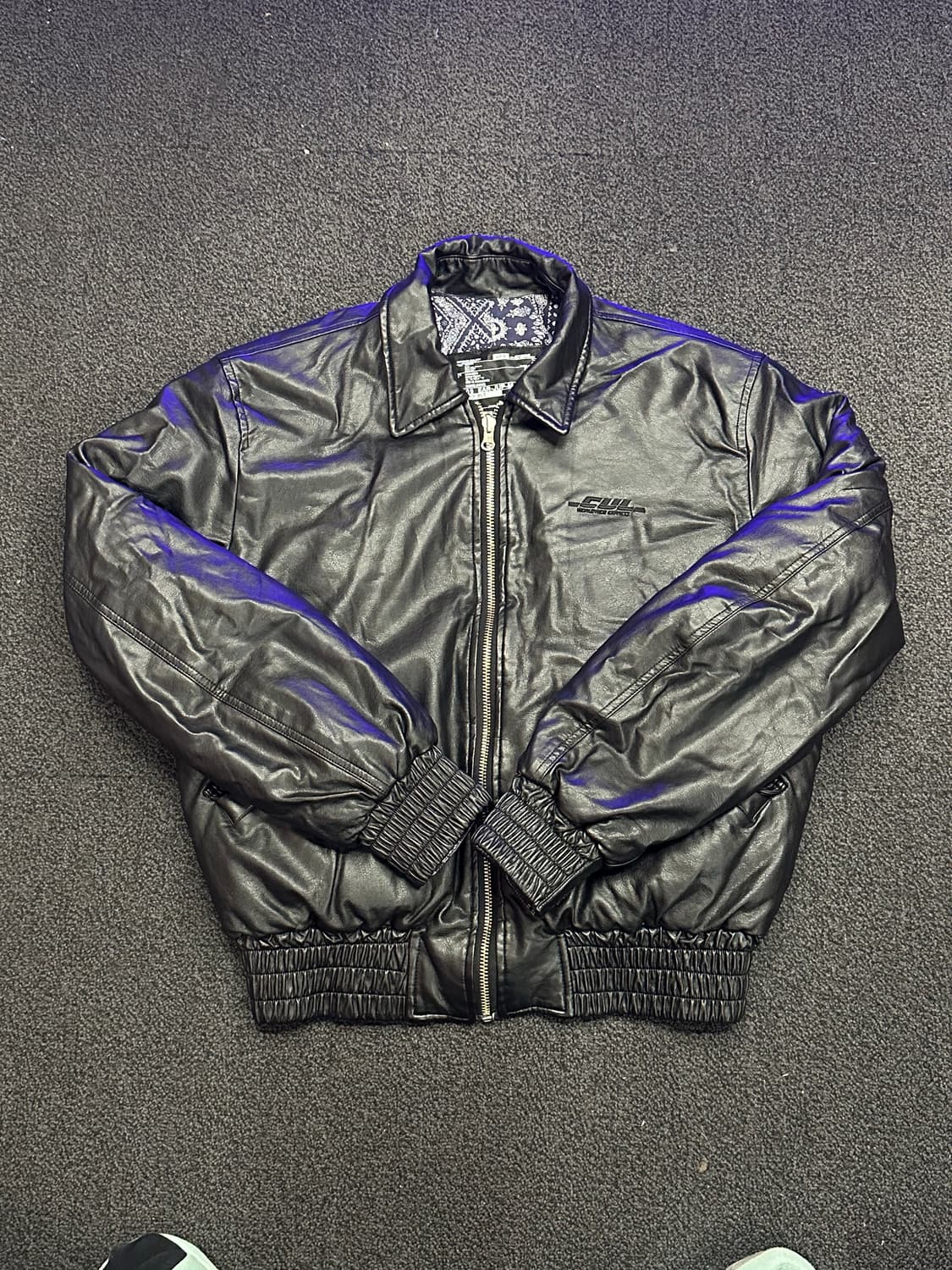 C.O.M.E 리버시블 페이즐리 & 레더 봄버자켓 팝니다 상품이미지2