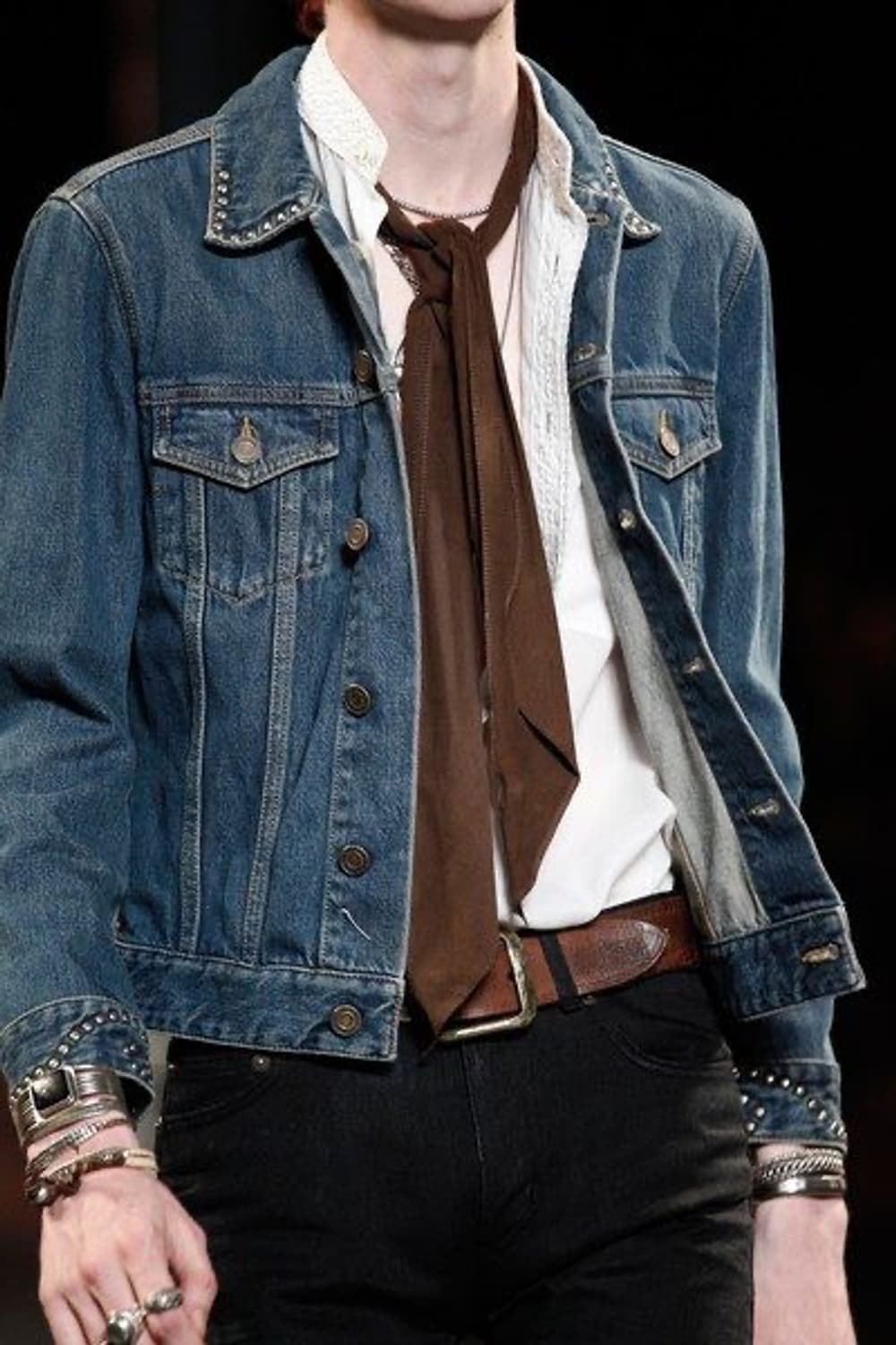 Saint Laurent 생로랑 - 15ss 라발리에르 도트 실크 스카프 상품이미지3
