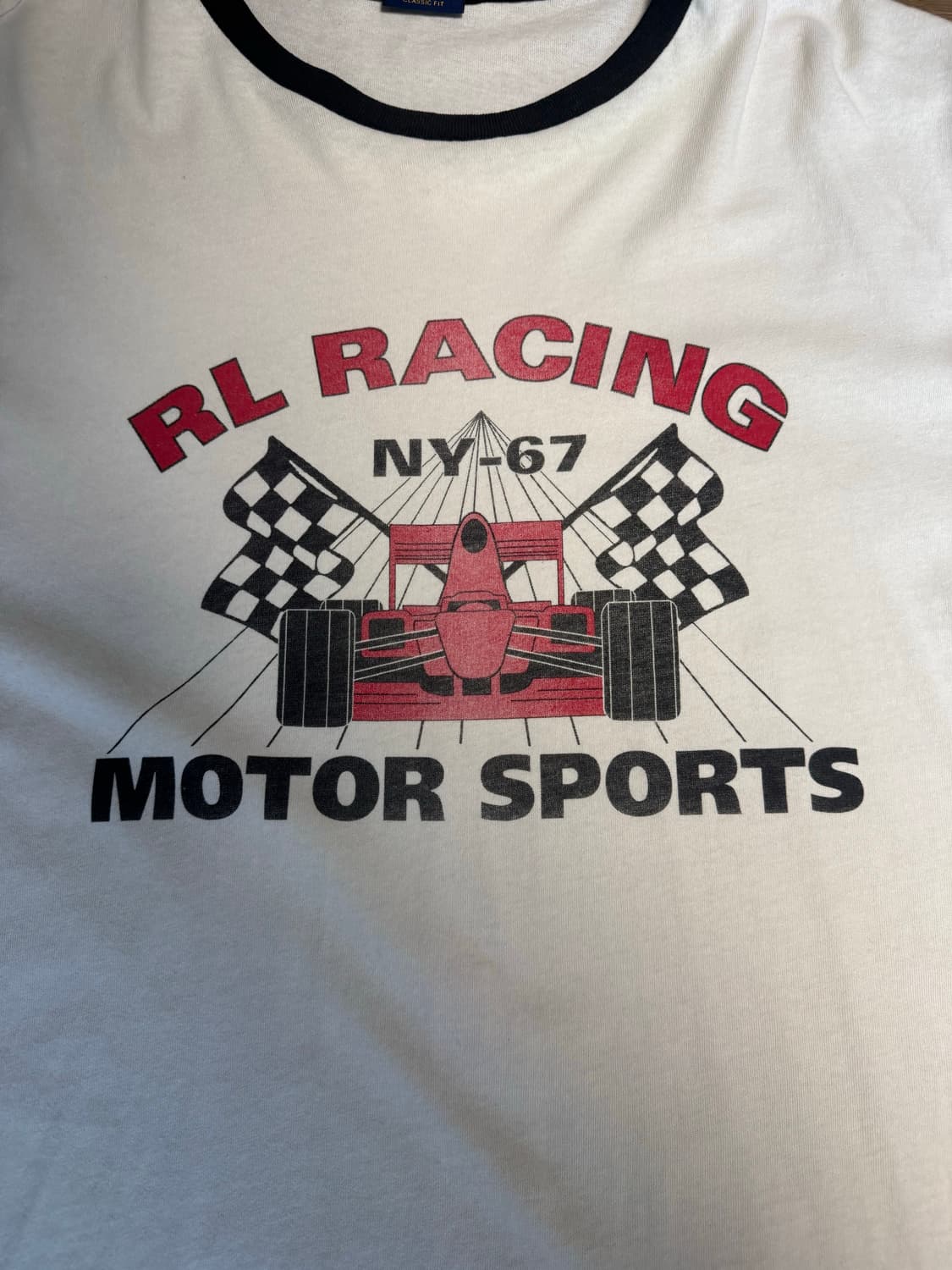 폴로 랄프로렌 레이싱 반팔 티셔츠 화이트 L / 김재원 착용 상품이미지3