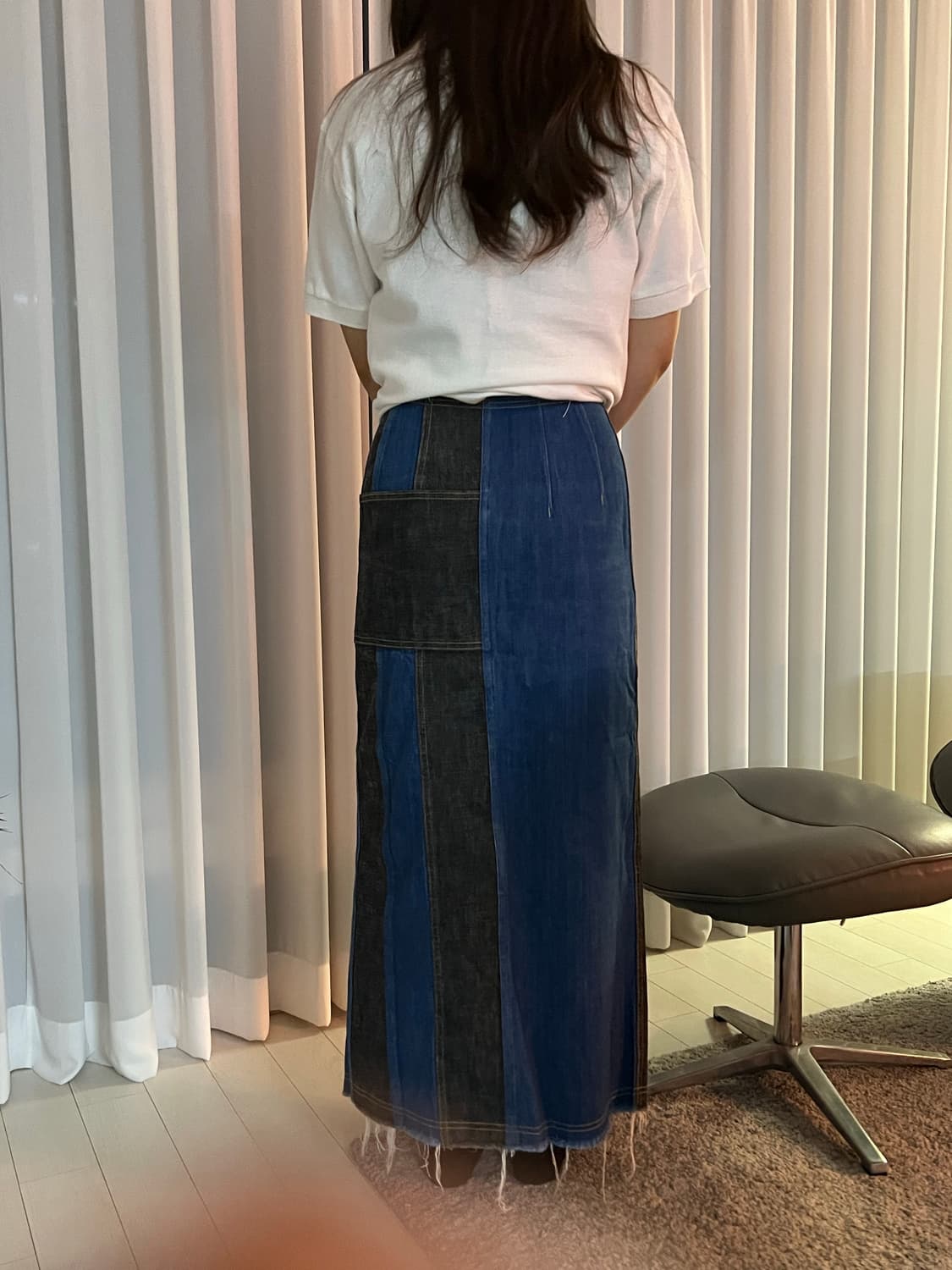 캐피탈 데님 스커트 상품이미지2