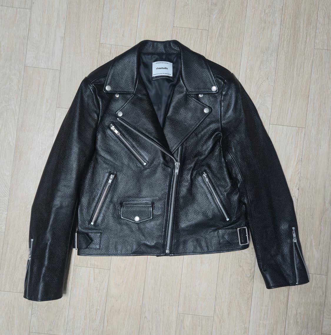 L) 비바스튜디오 가죽 라이더 자켓 상품이미지2