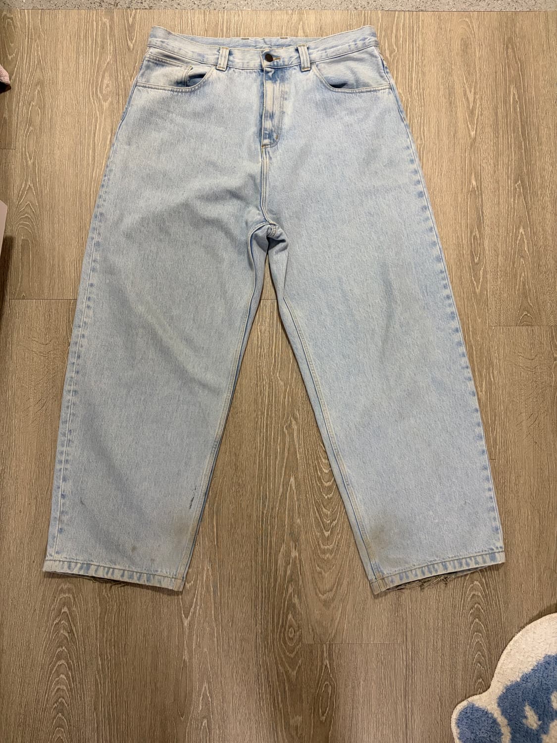 칼하트 WIP 브랜돈 팬츠 블루 헤비 스톤 블리치드 상품이미지1