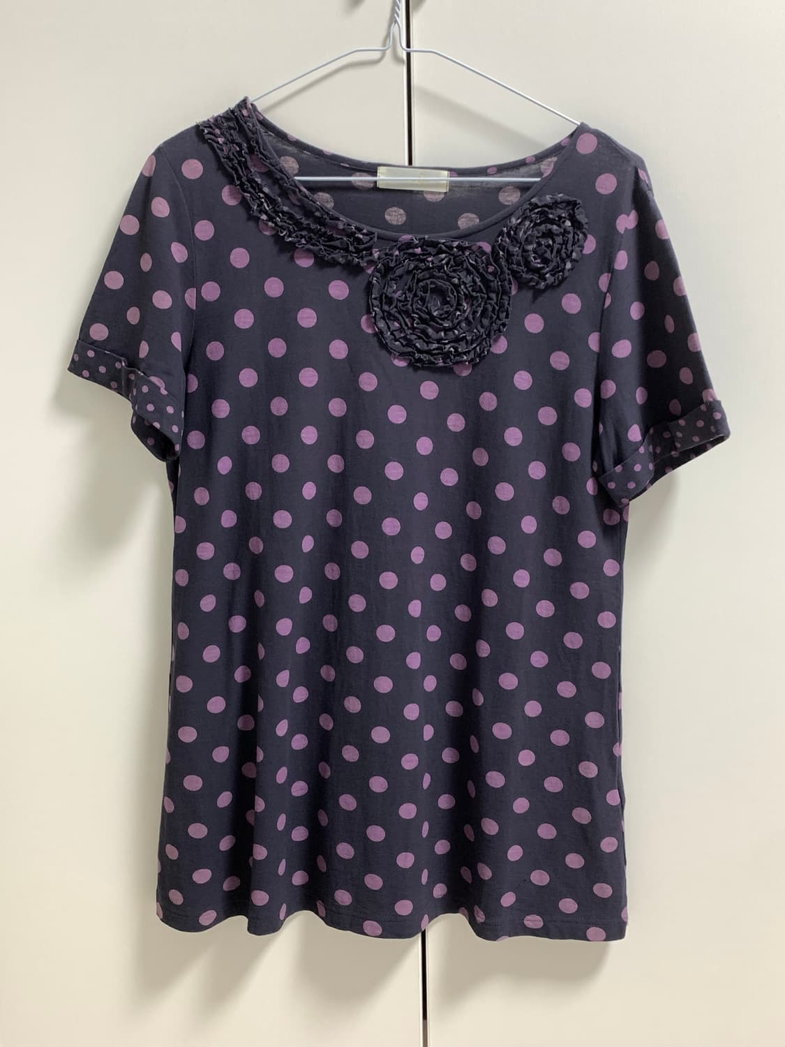 Tenacity 테나시티 빈티지 아플리케 도트 반팔 상품이미지1