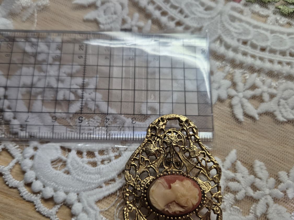 vintage) 1950s 카메오 브로치 상품이미지7