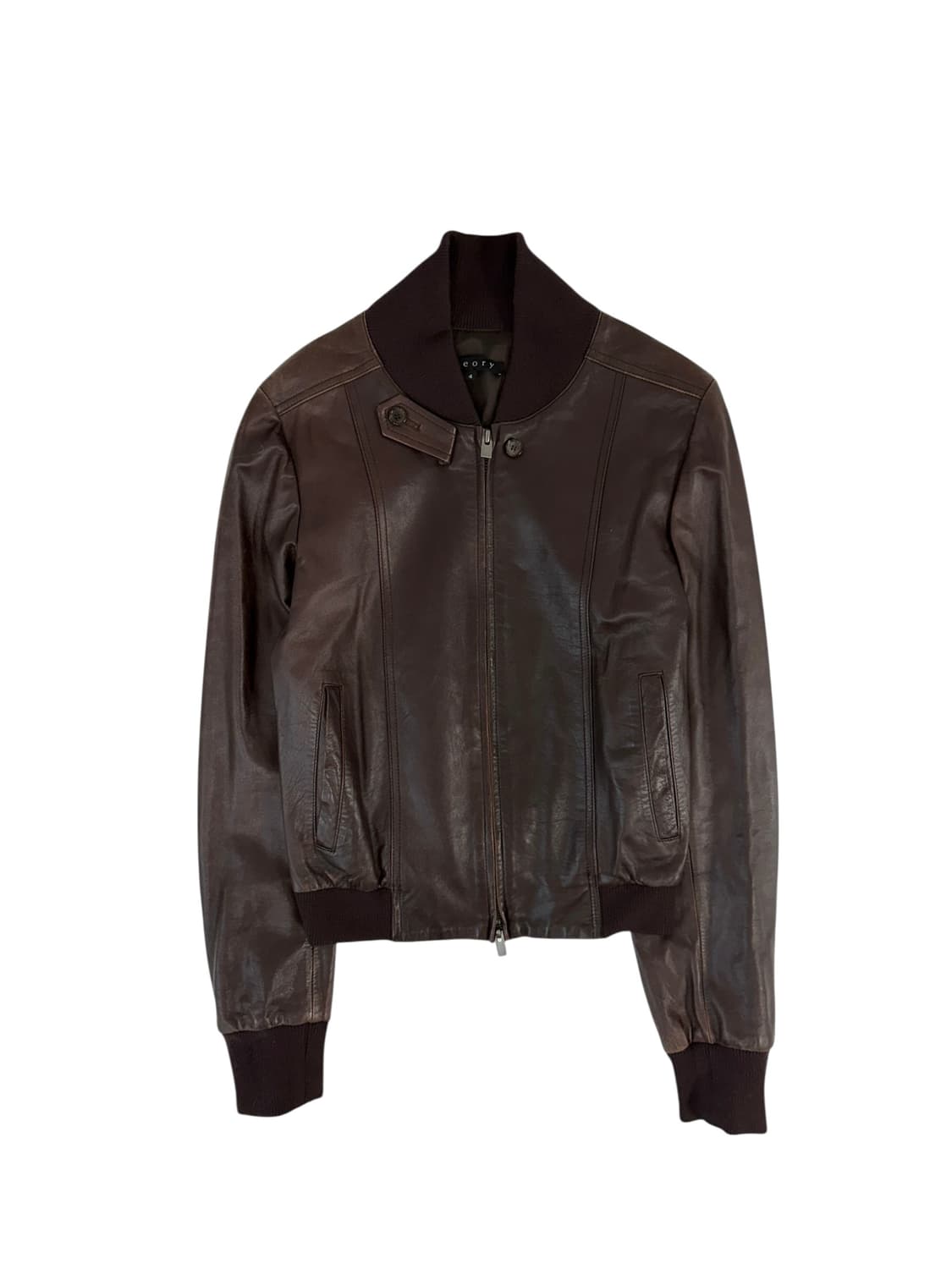 Theory 리얼 양가죽 브라운 레더 자켓 상품이미지1