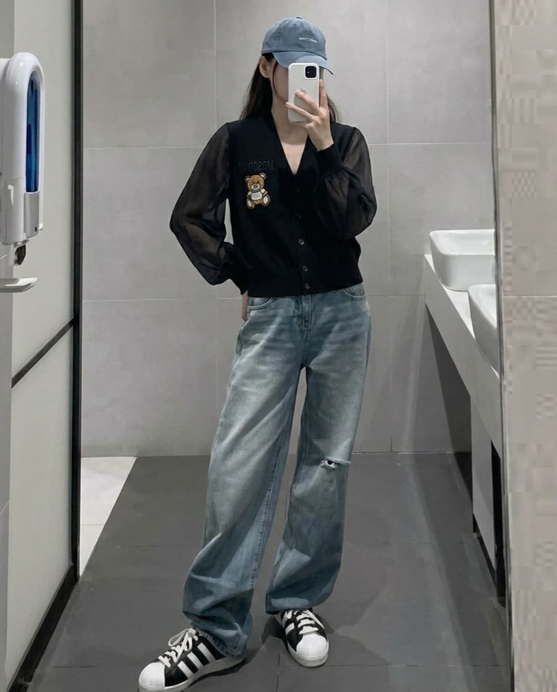 (정품) Moschino 비쥬 테티베어 블랙 가디건(90) 상품이미지2