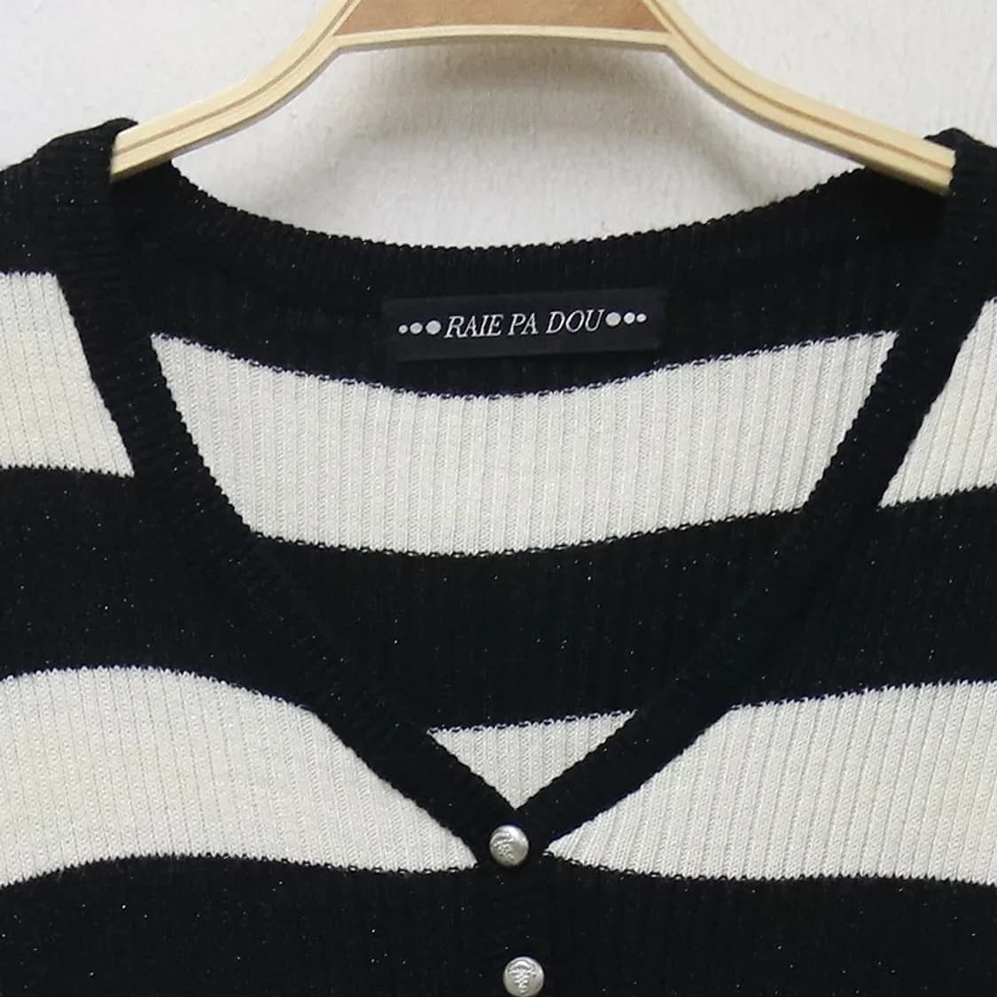RAIE PA DOU 스트라이프 반 오픈 니트 62287 상품이미지5