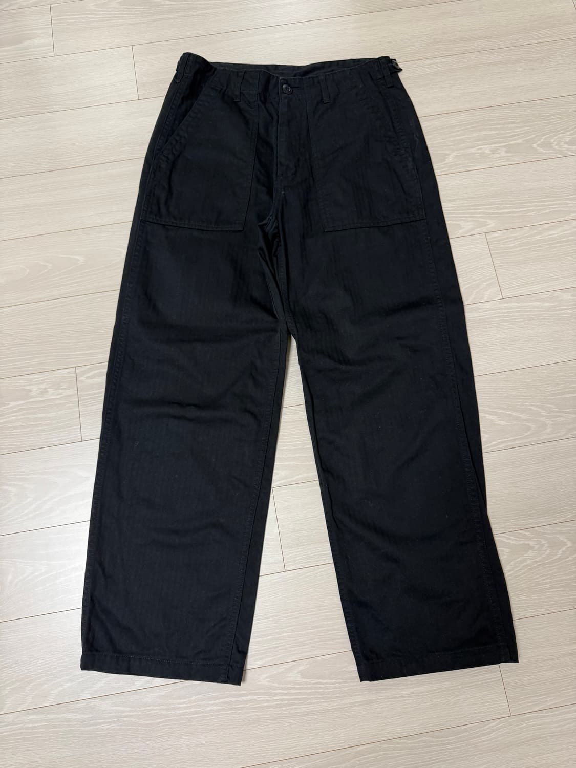 무신사 스탠다드 코튼 헤링본 레플리카 퍼티그 팬츠 30 상품이미지1