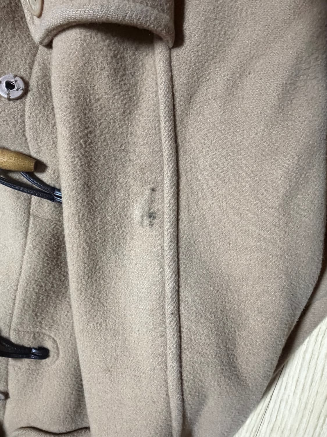 베이지 더플/떡볶이 후드 코트 100 상품이미지5