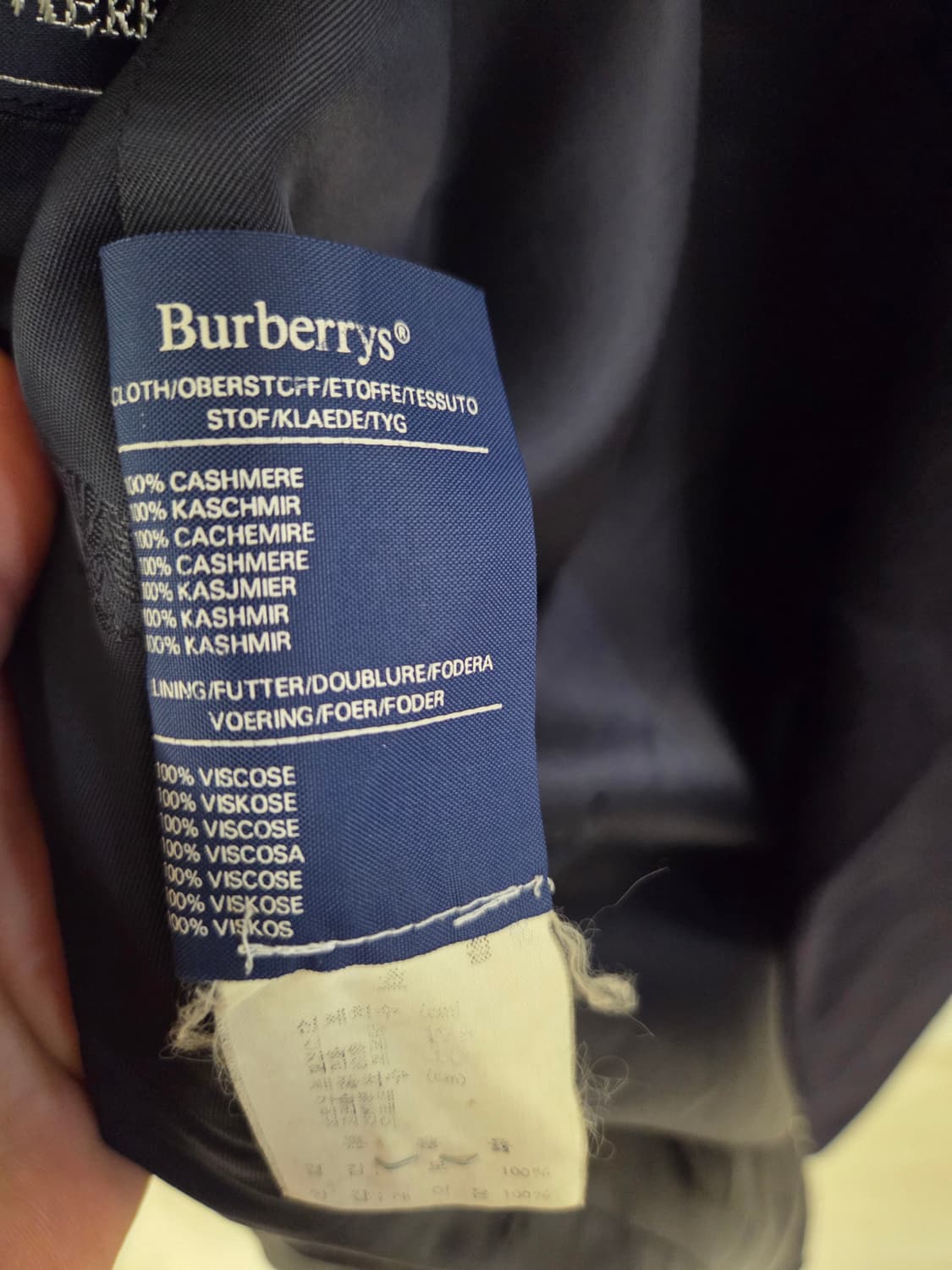 버버리 퓨어 캐시미어100% 남성 더블 코트 상품이미지5