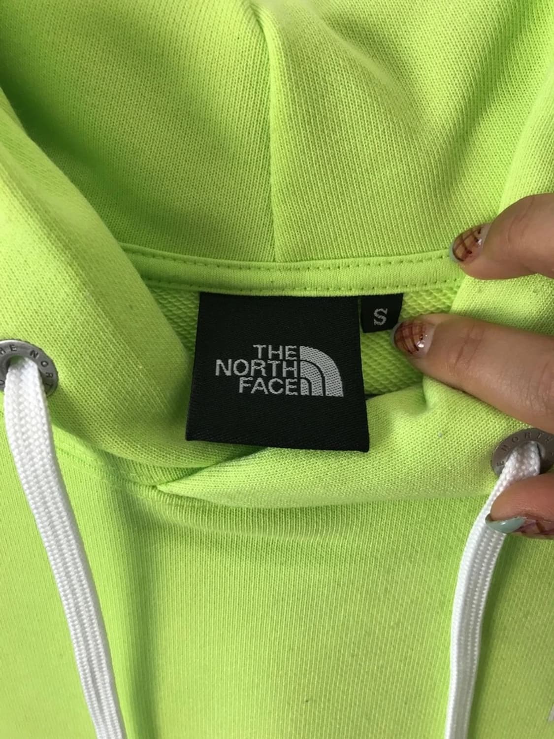 TNF Back Square Logo Lime Hoodie 상품이미지7