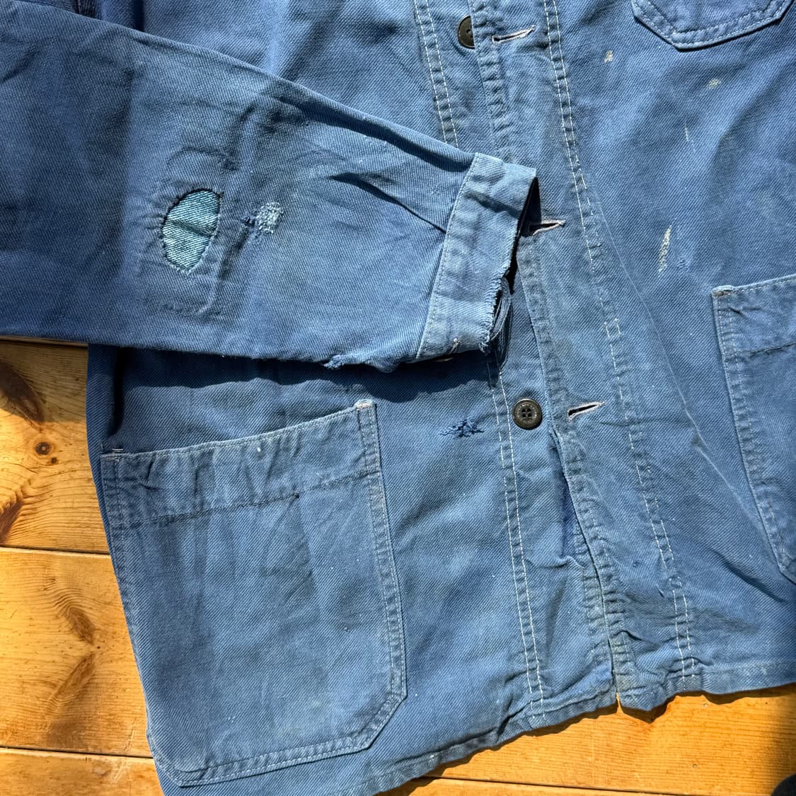 80‘s 리페어 빈티지 프렌치 워크 자켓 상품이미지3