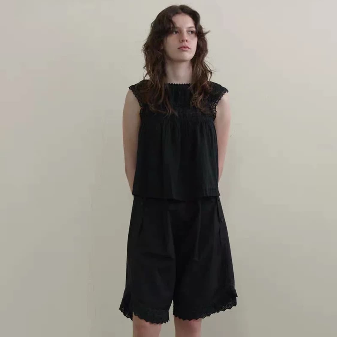 (s) 비아플레인 코튼 레이스 쇼츠 상품이미지4