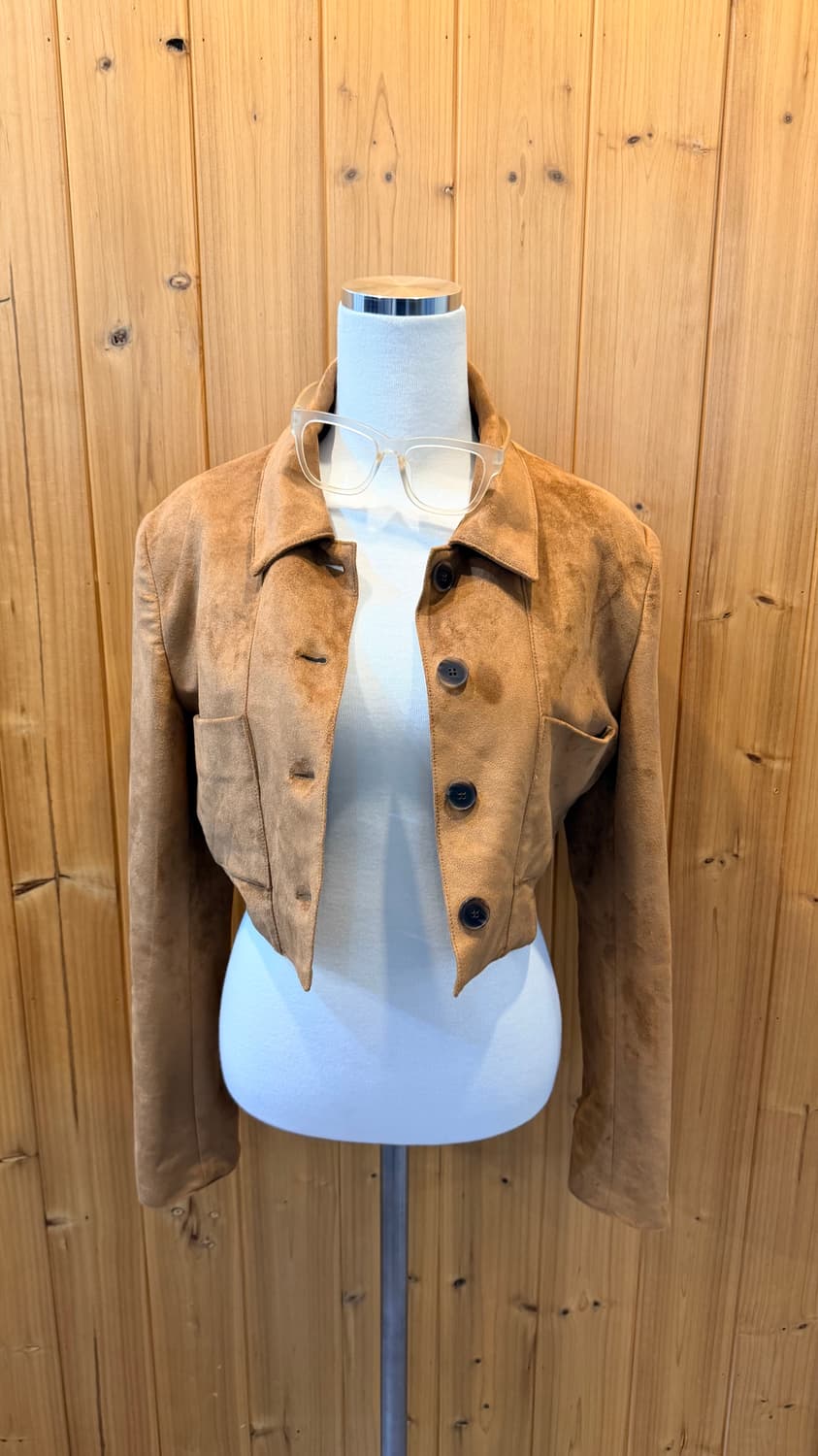 (여성) 벨벳 크롭 숏 자켓 상품이미지5