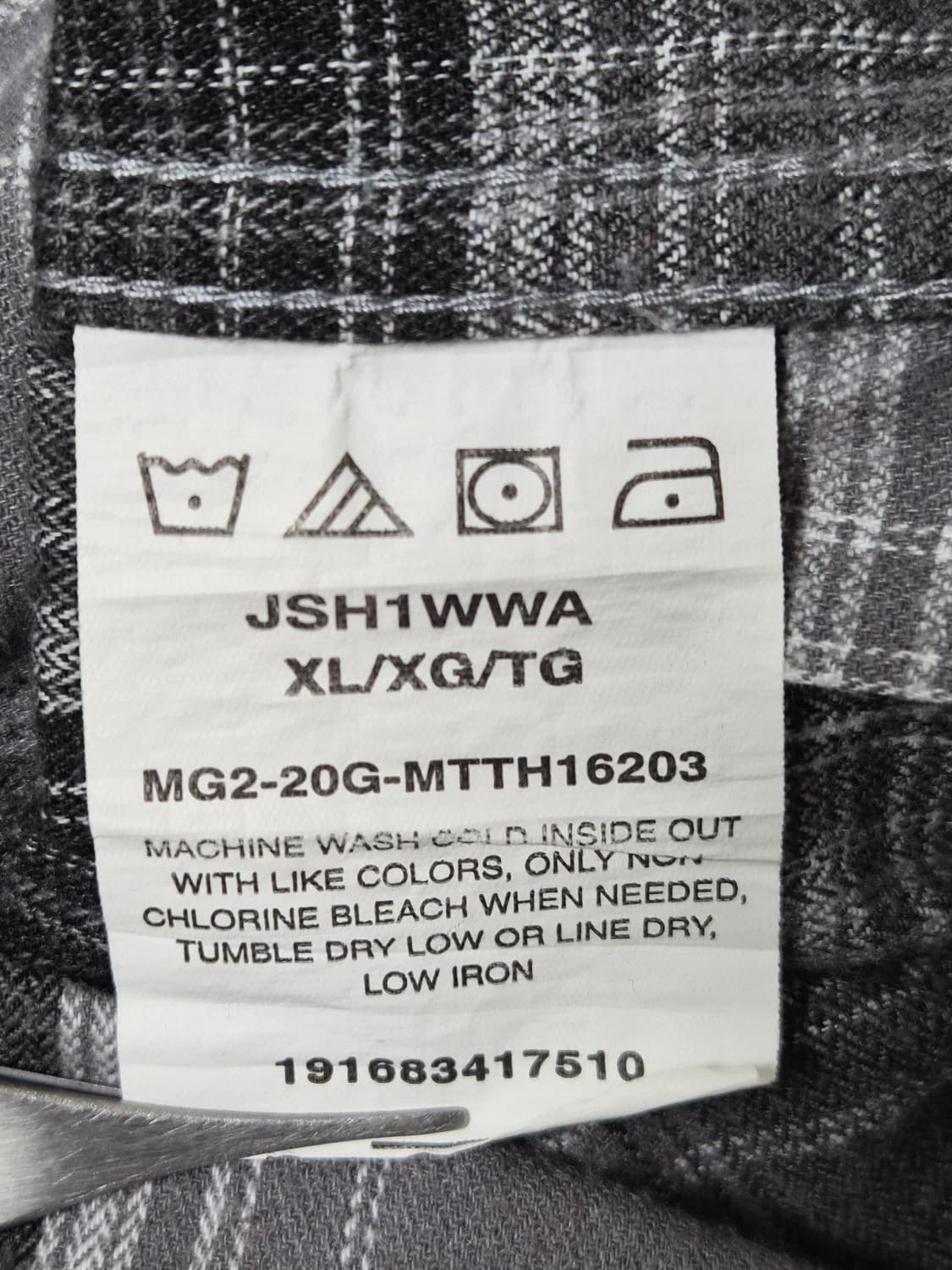 랭글러Wrangler 체크 웨스턴 셔츠 XL사이즈 - S337 상품이미지6