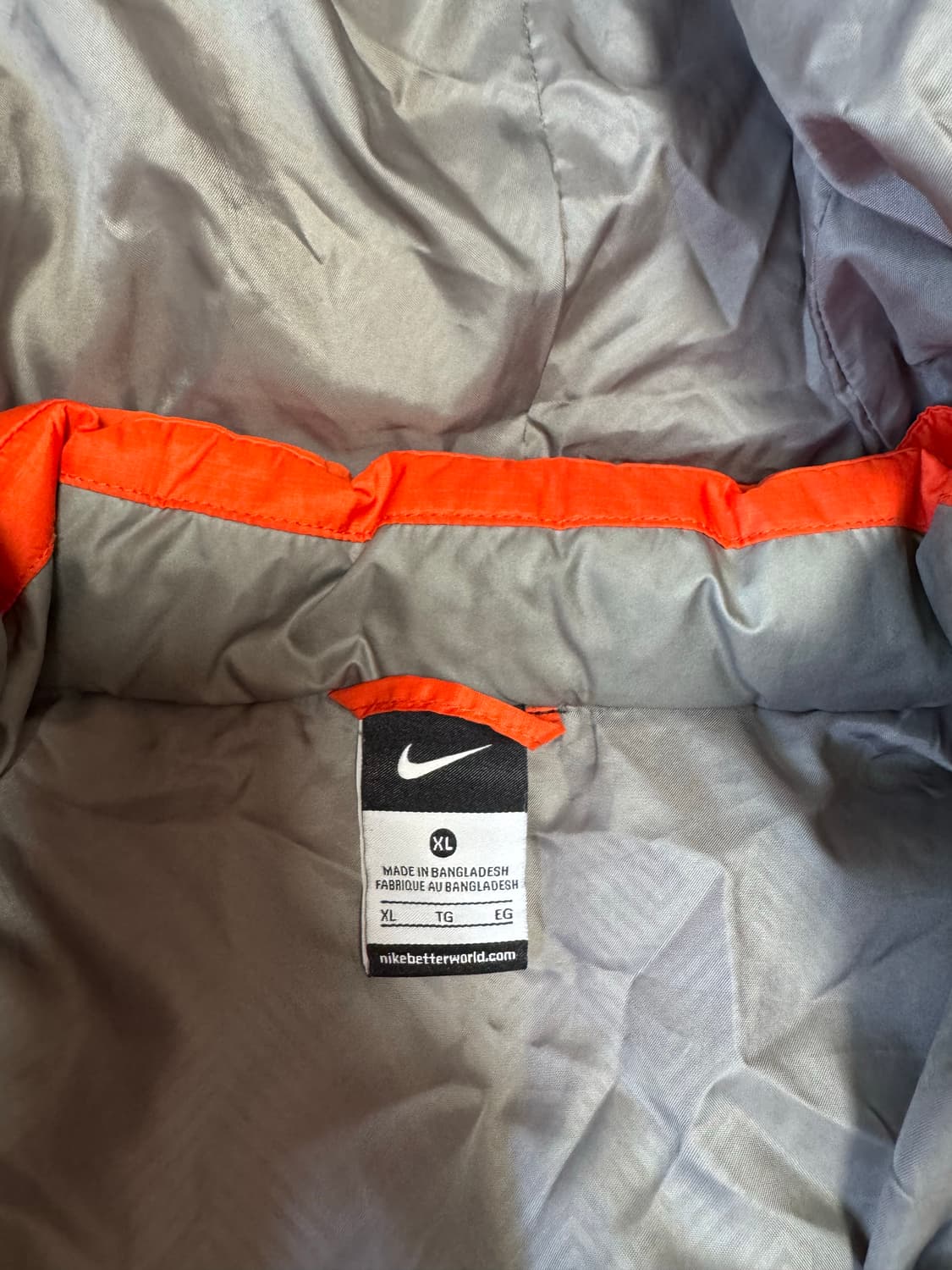 나이키 패딩 오렌지/회색 XL 상품이미지6