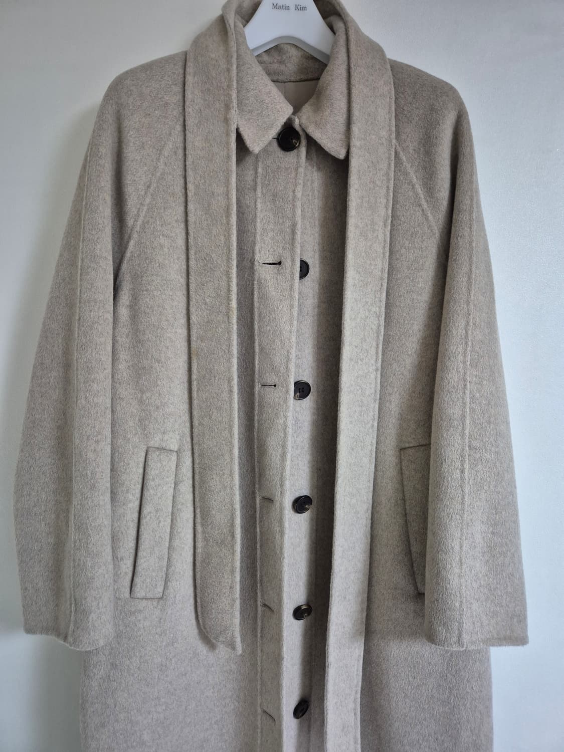 무신사스탠다드 발마칸 로브 코트 오트밀 XS 상품이미지2