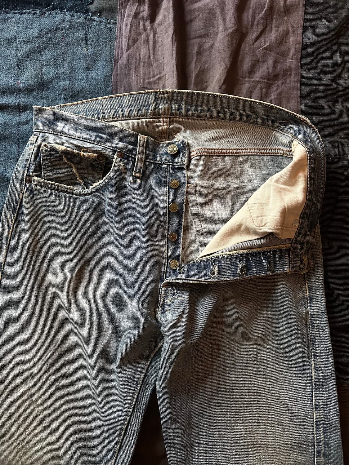70s Levis 501 66전기 Selvedge Denim Pants 상품이미지5