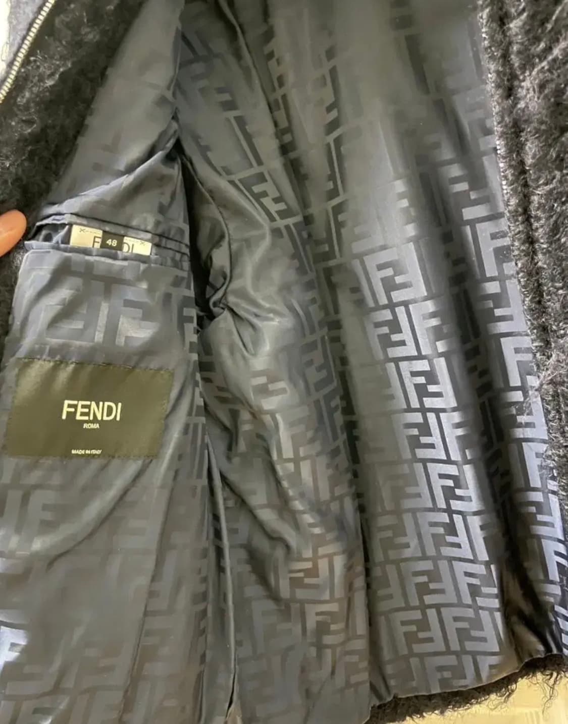 [미개봉 새상품] 펜디 23모헤어 블루종 자켓(컬렉션제품) 네이비 48 상품이미지7