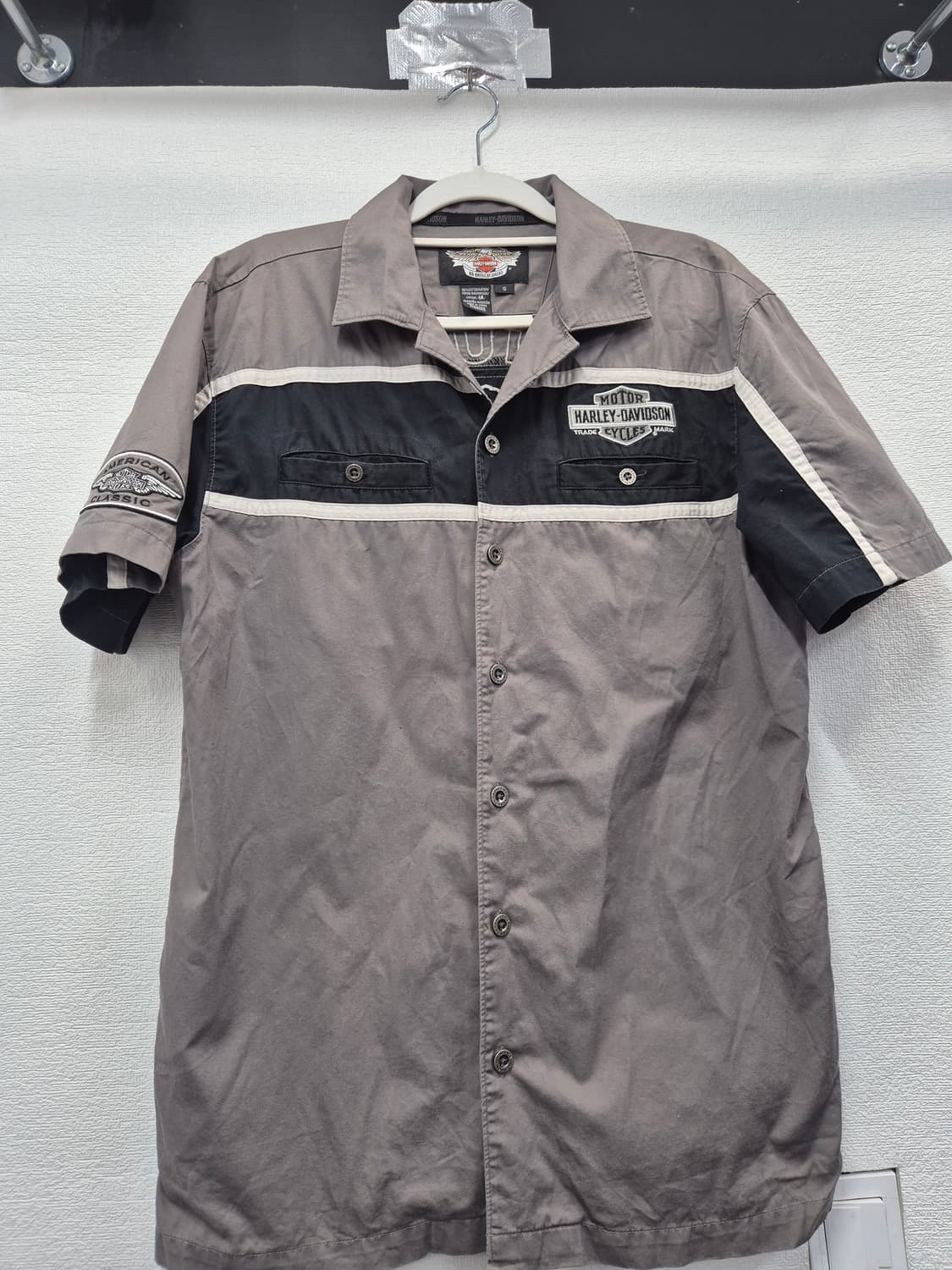 할리데이비슨 반팔 셔츠 회색 남방 / 95 (정품) 상품이미지1