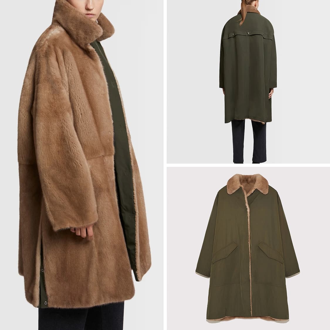 이브살로몬 24FW 리버서블 밍크 모피 코트 상품이미지2