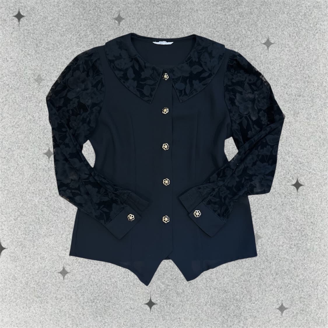 빈티지 고딕 시스루 블라우스  상품이미지1